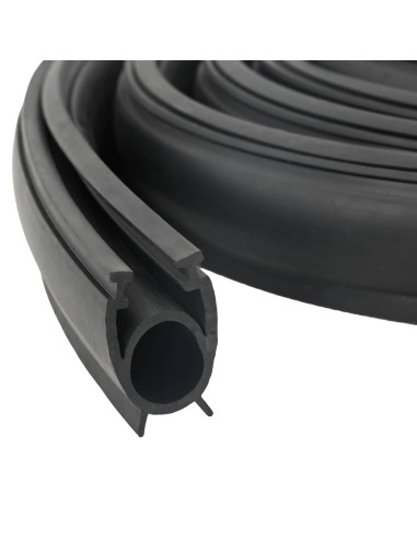 Sigillo Porta Garage Nero 41 x 33 mm 6 m PVC