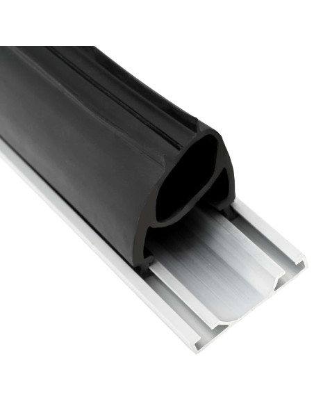 Sigillo Porta Garage Nero 41 x 33 mm 6 m PVC