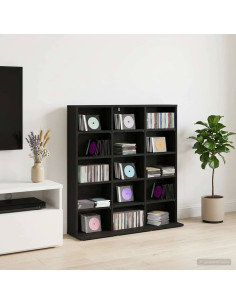 Mobile per CD Rovere Nero 96 x 23,5 x 97,5 cm