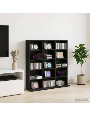 Mobile per CD Rovere Nero 96 x 23,5 x 97,5 cm