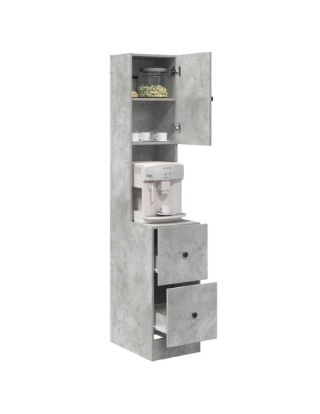 Mobile da cucina Grigio 35 x 50 x 180 cm Legno ingegnerizzato