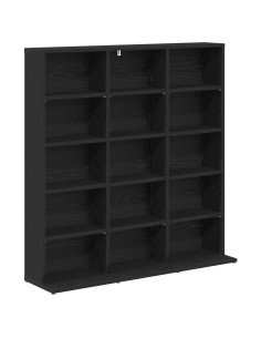 Mobile per CD Rovere Nero 96 x 23,5 x 97,5 cm 2