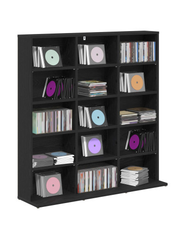 Mobile per CD Rovere Nero 96 x 23,5 x 97,5 cm