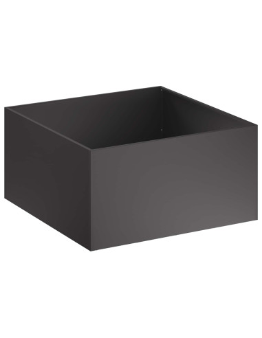 Vaso da giardino 2 pz Nero 60 x 60 x 40 cm