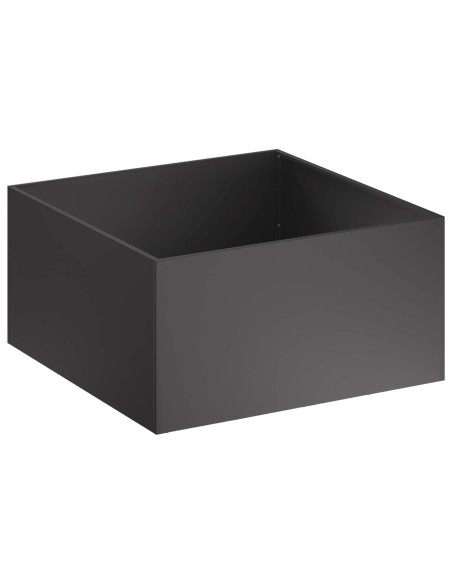 Vaso da giardino 2 pz Nero 60 x 60 x 40 cm