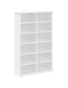Mobile per CD Bianco 60 x 17 x 92 cm Legno ingegnerizzato 2