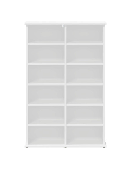 Mobile per CD Bianco 60 x 17 x 92 cm Legno ingegnerizzato