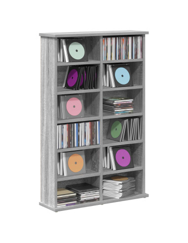 Mobile per CD Sonoma grigio 60 x 17 x 92 cm