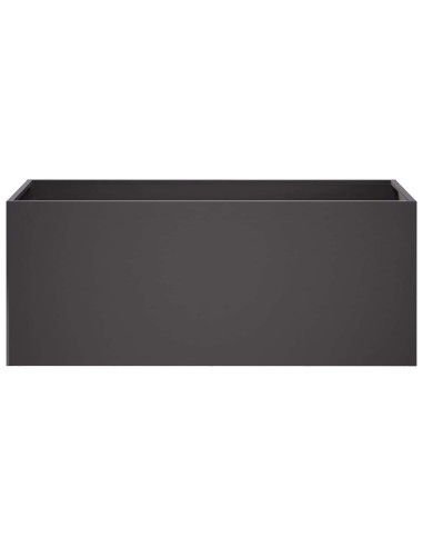 Vaso da giardino 2 pz Nero 80 x 40 x 40 cm