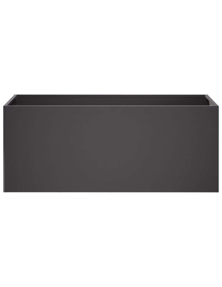 Vaso da giardino 2 pz Nero 80 x 40 x 40 cm