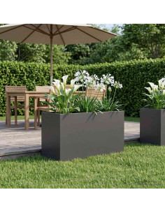 Vaso da giardino Nero 100 x 50 x 50 cm