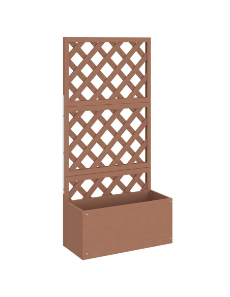 Fioriere a Traliccio 2pz Marroni 65x33x135 cm WPC