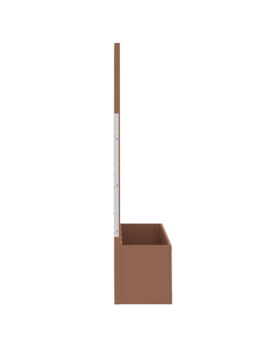 Fioriere a Traliccio 2pz Marroni 65x33x135 cm WPC