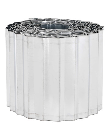 Bordura per Prato 5 m x 10 cm Acciaio zincato Argento