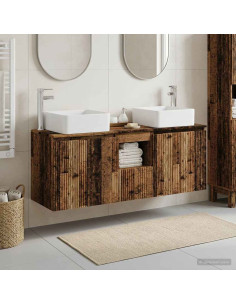 Set di Armadi da Bagno 3 pz Legno antico 49,5 x 41 x 63 cm