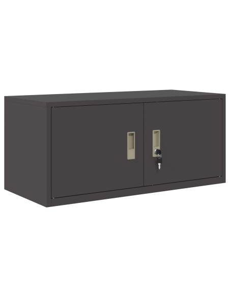 Armadio 2 pz Nero 90 x 40 x 145 cm Acciaio Bloccabile