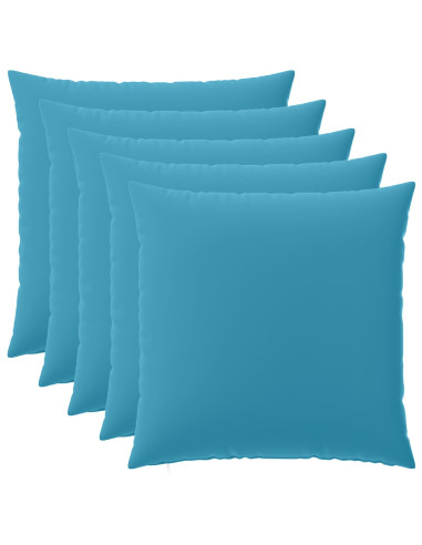 Federa 6 pcs HEERLEN Azzurro 80 x 80 cm Poliestere