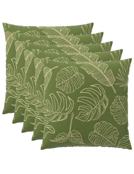 Federa 6 pcs HEERLEN Design a foglia 80 x 80 cm Poliestere