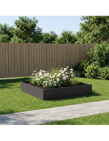 Vaso da giardino Nero 100 x 100 x 20 cm