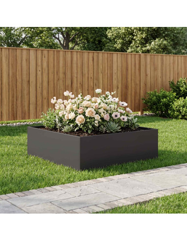 Vaso da giardino Nero 100 x 100 x 30 cm