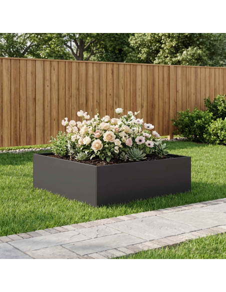 Vaso da giardino Nero 100 x 100 x 30 cm