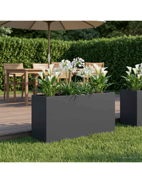 Vaso da giardino Antracite 100 x 30 x 40 cm