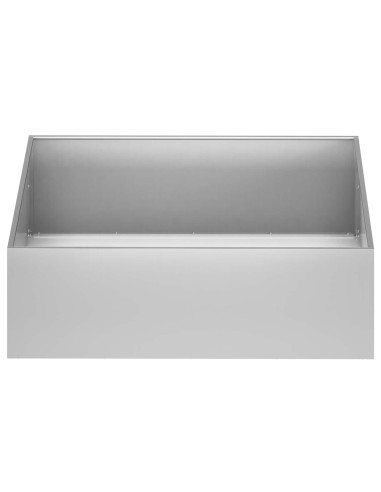 Vaso da giardino 2 pz Argento 100 x 100 x 30 cm Acciaio zincato