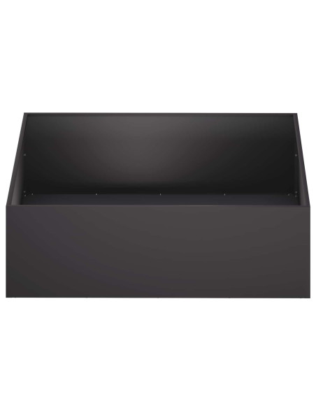 Vaso da giardino Nero 100 x 100 x 30 cm