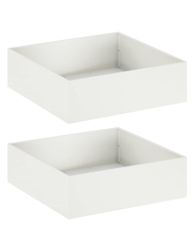 Vaso da giardino 2 pz Bianco 100 x 100 x 30 cm