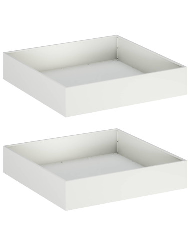 Vaso da giardino 2 pz Bianco 100 x 100 x 20 cm