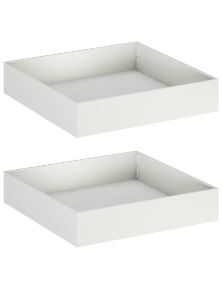 Vaso da giardino 2 pz Bianco 100 x 100 x 20 cm