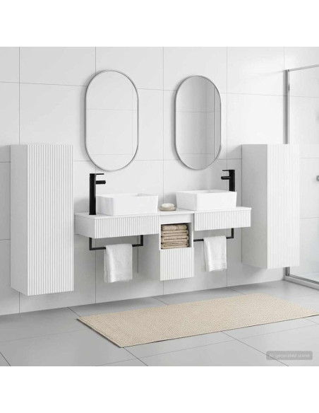 Set di mobili per il bagno 5 pz Bianco Lucido
