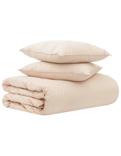 Set di Piumoni 2 pz 240 x 220 cm Tutte le stagioni Beige