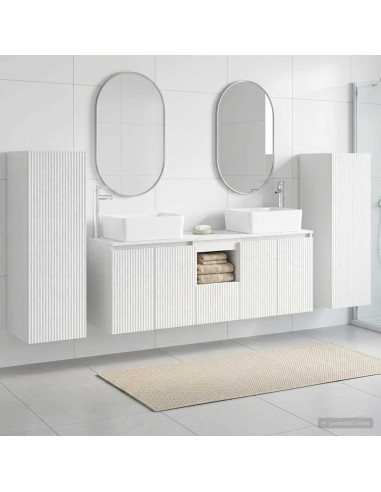 Set di mobili per il bagno 5 pz Bianco Lucido
