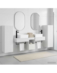 Set di mobili per il bagno 5 pz Bianco 33 x 34,5 x 100 cm