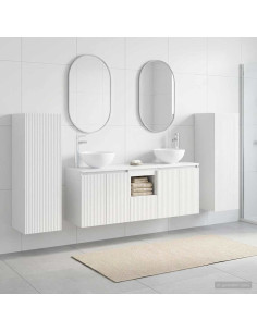 Set di mobili per il bagno 5 pz Bianco 33 x 34,5 x 100 cm