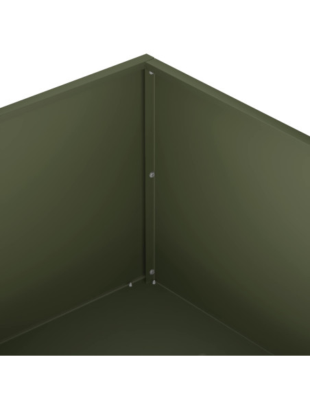 Vaso da giardino Verde Oliva 100 x 100 x 30 cm