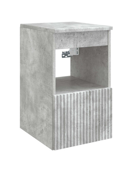 Set di mobili per il bagno 5 pz Grigio Cemento