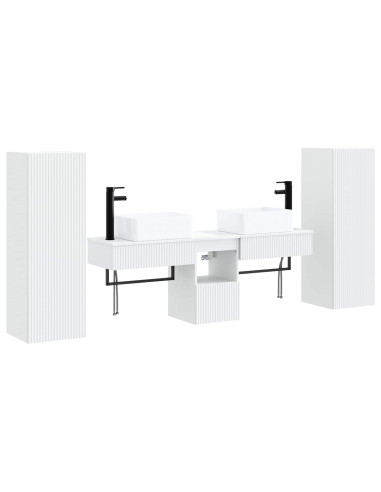 Set di mobili per il bagno 5 pz Bianco 33 x 34,5 x 100 cm