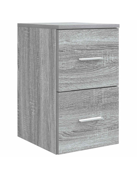 Set di mobili per il bagno 3 pz Sonoma grigio