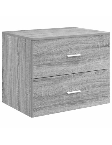 Set di mobili per il bagno 3 pz Sonoma grigio