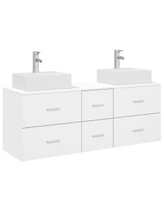 Set di Armadi da Bagno 3 pz Bianco 49,5 x 41 x 62,5 cm 2