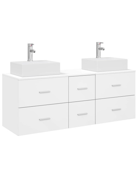 Set di Armadi da Bagno 3 pz Bianco 49,5 x 41 x 62,5 cm