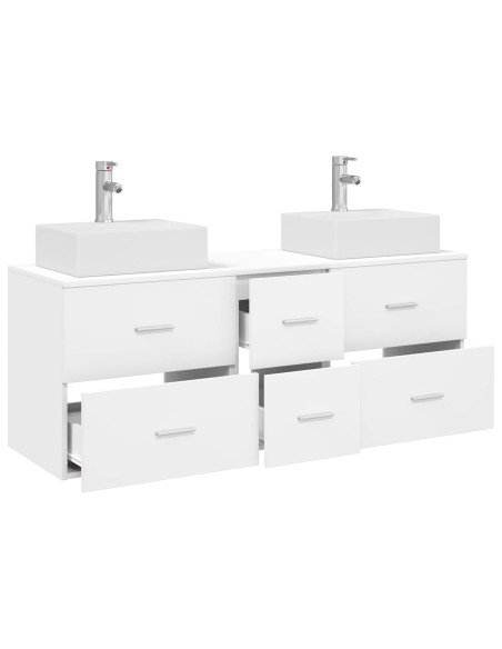 Set di Armadi da Bagno 3 pz Bianco 49,5 x 41 x 62,5 cm
