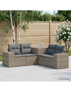 Set di divani 5 pz Grigio e Grigio Scuro