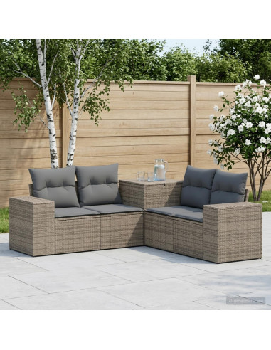 Set di divani 5 pz Grigio e Grigio Scuro