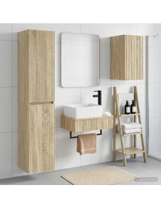 Set di mobili per il bagno 3 pz Rovere Sonoma