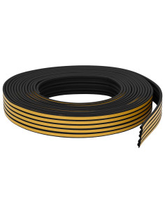 Nastro adesivo per finestre Nero 9 x 6 mm 50 m Schiuma EPDM 2