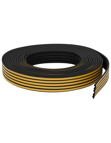 Nastro adesivo per finestre Nero 9 x 6 mm 50 m Schiuma EPDM