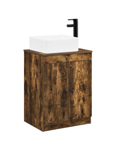 Set di mobili per il bagno Rovere Fumo Legno ingegnerizzato 2